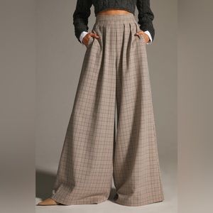 Corey Lynn Calter Wide leg plaid pant